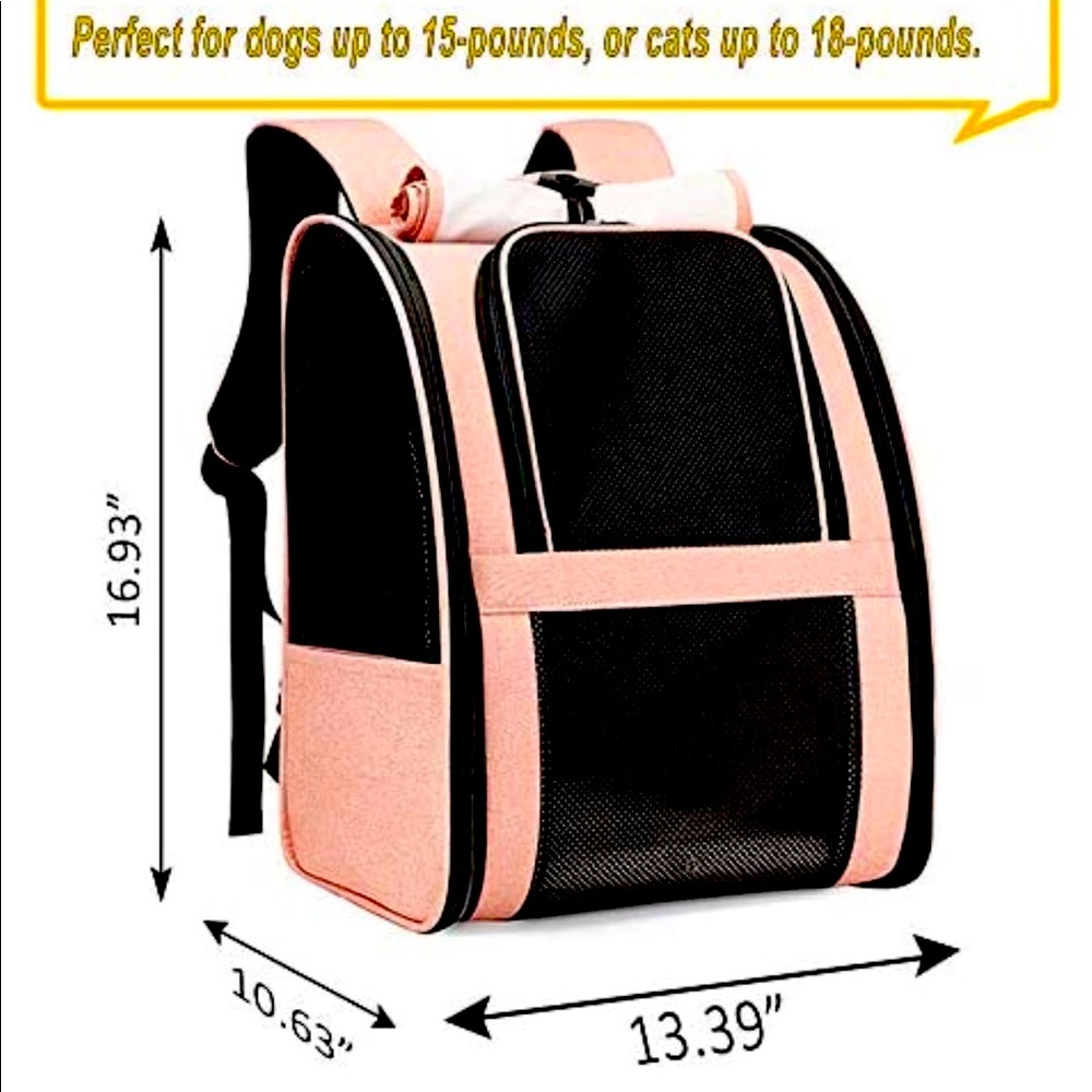 Pink Cat Carrier Travel Backpack